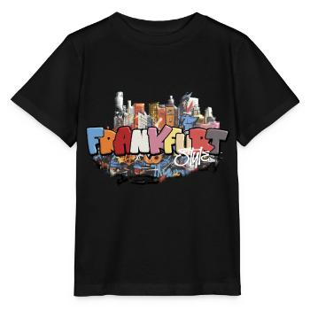 Frankfurt Ghetto Style Graffiti Airbrush Design - Stanley/Stella Kinder T-Shirt MINI CREATOR  - Schwarz - Vorne - Mikhail (115cm)