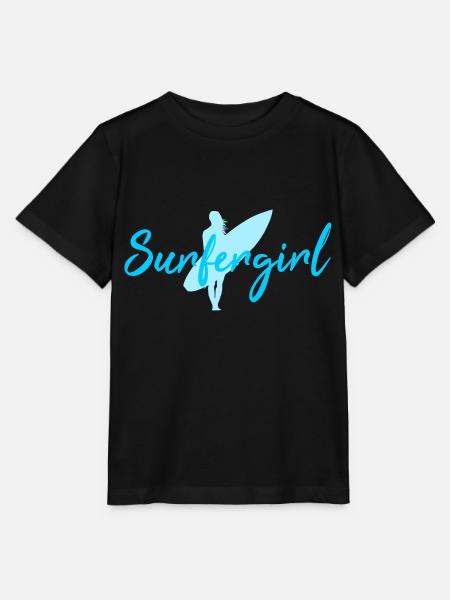 Surfergirl - Stanley/Stella Kinder T-Shirt MINI CREATOR - Schwarz