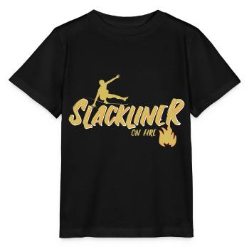Slackline - Stanley/Stella MINI CREATOR Kids’ T-Shirt - black - Front - Mikhail (115cm)