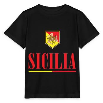 Sicile - T-shirt bio MINI CREATOR Stanley/Stella Enfant - noir - Devant - Mikhail (115cm)