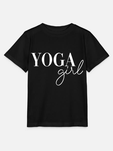 Yoga girl Schrift - Stanley/Stella Kinder T-Shirt MINI CREATOR - Schwarz