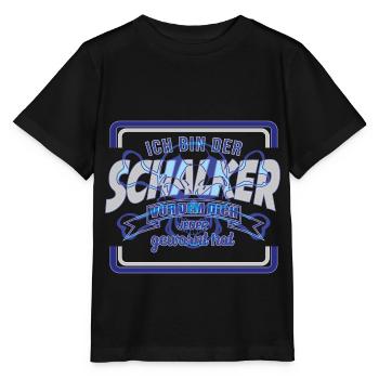 Schalker Warnung | Gelsenkirchen Schalke Geschenk - Stanley/Stella Kinder T-Shirt MINI CREATOR  - Schwarz - Vorne - Mikhail (115cm)