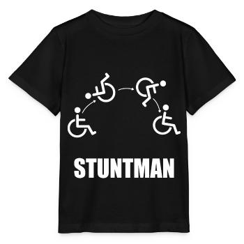 Behinderung Rollstuhl Handicap schwarzer Humor - Stanley/Stella Kinder T-Shirt MINI CREATOR  - Schwarz - Vorne - Mikhail (115cm)