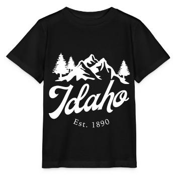Idaho Mountains - T-shirt bio MINI CREATOR Stanley/Stella Enfant - noir - Devant - Mikhail (115cm)