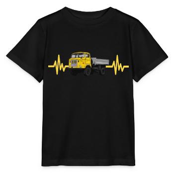 IFA DDR Camion Modèle W50 Heartbeat - T-shirt bio MINI CREATOR Stanley/Stella Enfant - noir - Devant - Mikhail (115cm)
