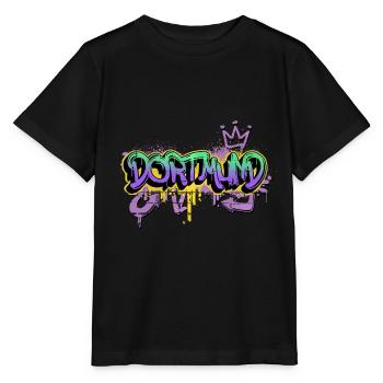 Dortmund Deutschland Stadt Graffiti Spray Sprayer - Stanley/Stella Kinder T-Shirt MINI CREATOR  - Schwarz - Vorne - Mikhail (115cm)