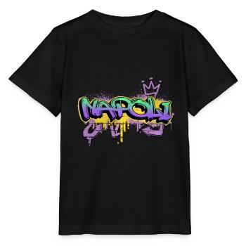 Naples Napoli Italie City Graffiti Spray Sprayer - T-shirt bio MINI CREATOR Stanley/Stella Enfant - noir - Devant - Mikhail (115cm)