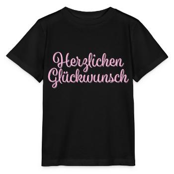 Herzlichen Glückwunsch Geschenkidee - Stanley/Stella Kinder T-Shirt MINI CREATOR  - Schwarz - Vorne - Mikhail (115cm)