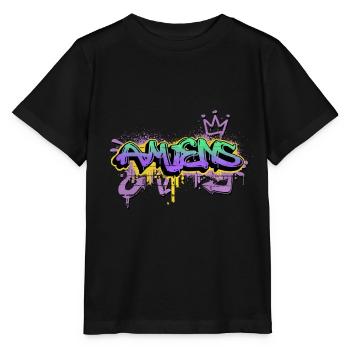 Amiens Frankreich Stadt Graffiti Spray Sprayer - Stanley/Stella Kinder T-Shirt MINI CREATOR  - Schwarz - Vorne - Mikhail (115cm)