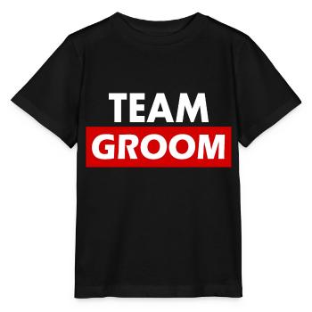 Team groom - Stanley/Stella MINI CREATOR Kids’ T-Shirt - black - Front - Mikhail (115cm)