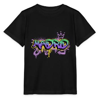 Madrid Spanien Stadt Graffiti Spray Sprayer - Stanley/Stella Kinder T-Shirt MINI CREATOR  - Schwarz - Vorne - Mikhail (115cm)