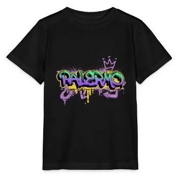 Palermo Italien Stadt Graffiti Spray Sprayer - Stanley/Stella Kinder T-Shirt MINI CREATOR  - Schwarz - Vorne - Mikhail (115cm)