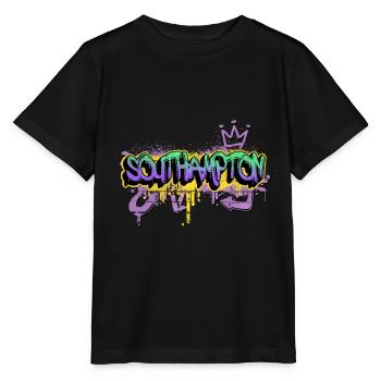 Southampton England Stadt Graffiti Spray Sprayer - Stanley/Stella Kinder T-Shirt MINI CREATOR  - Schwarz - Vorne - Mikhail (115cm)