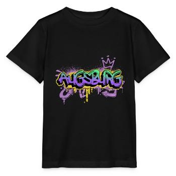 Augsburg Deutschland Stadt Graffiti Spray Sprayer - Stanley/Stella Kinder T-Shirt MINI CREATOR  - Schwarz - Vorne - Mikhail (115cm)