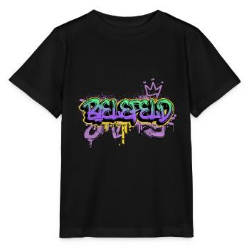 Bielefeld Deutschland Stadt Graffiti Spray Sprayer - Stanley/Stella Kinder T-Shirt MINI CREATOR  - Schwarz - Vorne - Mikhail (115cm)