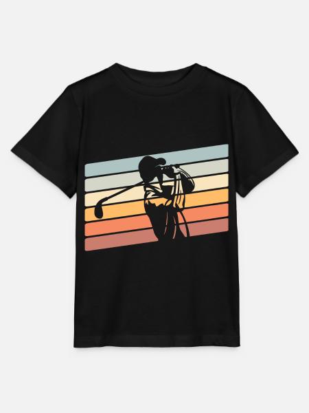 Golf Golfer - Stanley/Stella Kinder T-Shirt MINI CREATOR - Schwarz