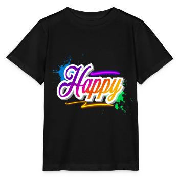 Happy - Stanley/Stella MINI CREATOR Kids’ T-Shirt - black - Front - Mikhail (115cm)