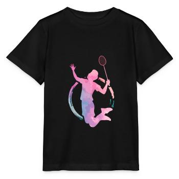 Badminton Hobby - Stanley/Stella Kinder T-Shirt MINI CREATOR  - Schwarz - Vorne - Mikhail (115cm)