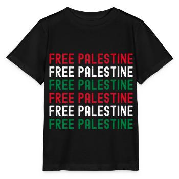 Free Palestine Freedom Palestine - Stanley/Stella MINI CREATOR Kids’ T-Shirt - black - Front - Mikhail (115cm)