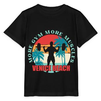 Venice Beach Culturisme - T-shirt bio MINI CREATOR Stanley/Stella Enfant - noir - Devant - Mikhail (115cm)