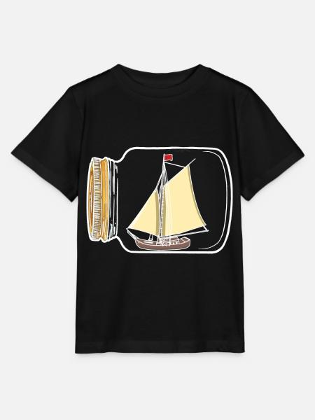 Segelboot Seefahr Nautik Küste Yacht Boot - Stanley/Stella T-shirt MINI CREATOR til børn - sort