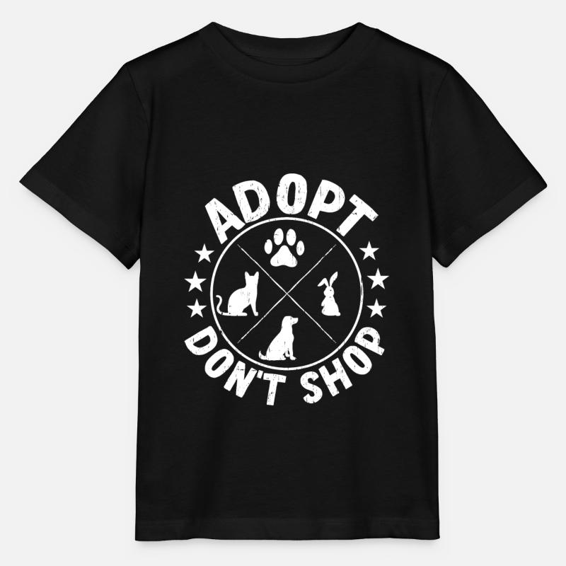 Adopt Don't Shop - Stanley/Stella Kinder T-Shirt MINI CREATOR  - Schwarz