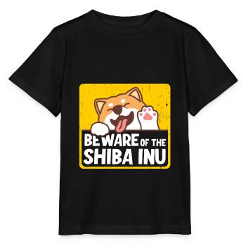 Méfiez-vous du Shiba Inu - T-shirt bio MINI CREATOR Stanley/Stella Enfant - noir - Devant - Mikhail (115cm)