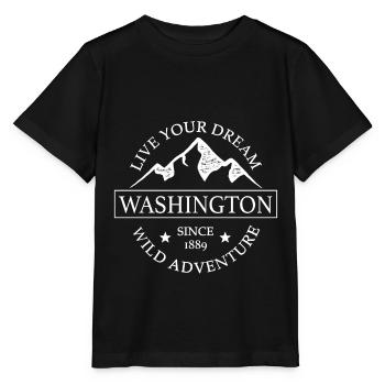 État de Washington - T-shirt bio MINI CREATOR Stanley/Stella Enfant - noir - Devant - Mikhail (115cm)
