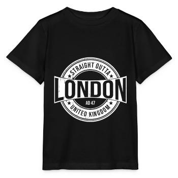 Londres - T-shirt bio MINI CREATOR Stanley/Stella Enfant - noir - Devant - Mikhail (115cm)