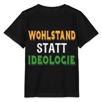 Wohlstand statt Ideologie - Stanley/Stella Kinder T-Shirt MINI CREATOR  - Schwarz - Vorne - Mikhail (115cm)