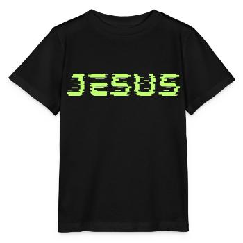 Jesus Grün - Stanley/Stella Kinder T-Shirt MINI CREATOR  - Schwarz - Vorne - Mikhail (115cm)