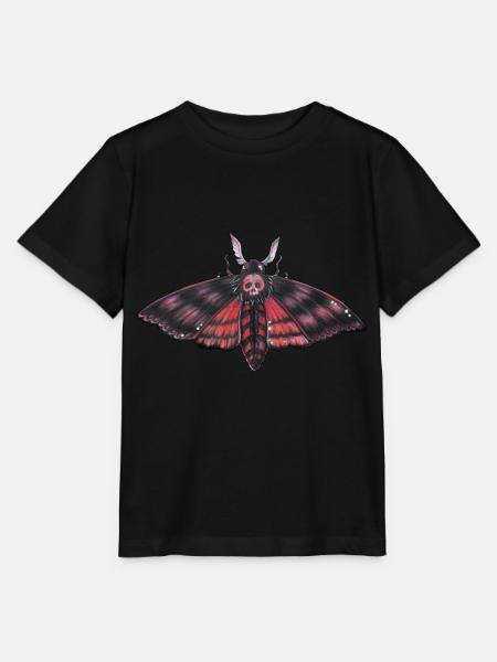 Schädel Totenkopf Motte düster Gothic Goth - Stanley/Stella Kinder T-Shirt MINI CREATOR  - Schwarz