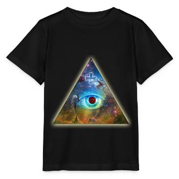 All-Seeing Eye of God - The Eye of God, Cross, - Stanley/Stella MINI CREATOR Kids’ T-Shirt - black - Front - Mikhail (115cm)