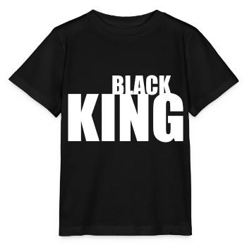 Black king - T-shirt bio MINI CREATOR Stanley/Stella Enfant - noir - Devant - Mikhail (115cm)