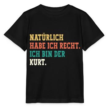 Kurt Lustiger Spruch Vorname Name Kurt - Stanley/Stella Kinder T-Shirt MINI CREATOR  - Schwarz - Vorne - Mikhail (115cm)