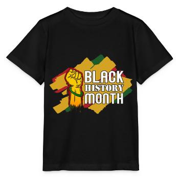 Black History Month Black History - Stanley/Stella Kinder T-Shirt MINI CREATOR  - Schwarz - Vorne - Mikhail (115cm)
