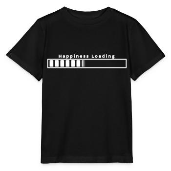 Happiness loading - Stanley/Stella Kinder T-Shirt MINI CREATOR  - Schwarz - Vorne - Mikhail (115cm)
