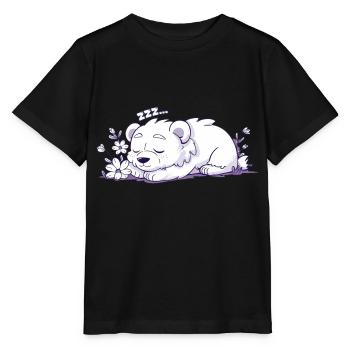 Schlafender Bär - Aufkleber - Stanley/Stella Kinder T-Shirt MINI CREATOR  - Schwarz - Vorne - Mikhail (115cm)
