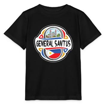 General Santos Philippinen Flagge Reise Souvenir Ba - Stanley/Stella Kinder T-Shirt MINI CREATOR  - Schwarz - Vorne - Mikhail (115cm)