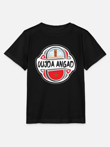 Oujda Angad Marokko Vlag Reizen Souvenir Badge Sta - Stanley/Stella Kinder-T-shirt MINI CREATOR  - zwart