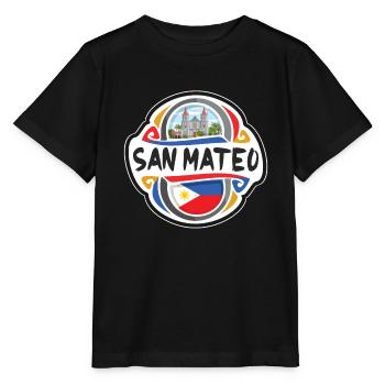 San Mateo Philippinen Flagge Reise Souvenir Abzeichen S - Stanley/Stella Kinder T-Shirt MINI CREATOR  - Schwarz - Vorne - Mikhail (115cm)