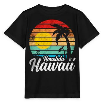 Honolulu Hawaii - Stanley/Stella MINI CREATOR Kids’ T-Shirt - black - Front - Mikhail (115cm)