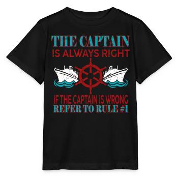 Schifffahrt Regeln Boot Kapitän - Stanley/Stella Kinder T-Shirt MINI CREATOR  - Schwarz - Vorne - Mikhail (115cm)