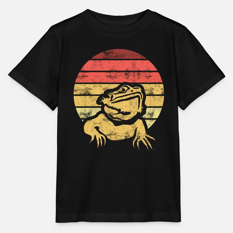 Lézard rétro Lézard - T-shirt bio MINI CREATOR Stanley/Stella Enfant - noir