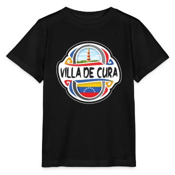Villa de Cura Venezuela Flagge Reise Souvenir Abzeichen - Stanley/Stella Kinder T-Shirt MINI CREATOR  - Schwarz - Vorne - Mikhail (115cm)