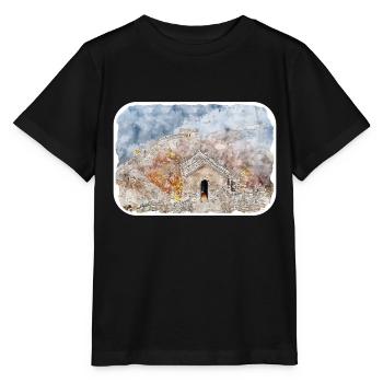 Peking China Aquarell Skizze Illustration - Stanley/Stella Kinder T-Shirt MINI CREATOR  - Schwarz - Vorne - Mikhail (115cm)