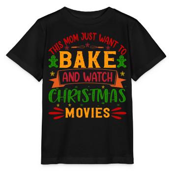 Mère cuisinière de Noël - T-shirt bio MINI CREATOR Stanley/Stella Enfant - noir - Devant - Mikhail (115cm)