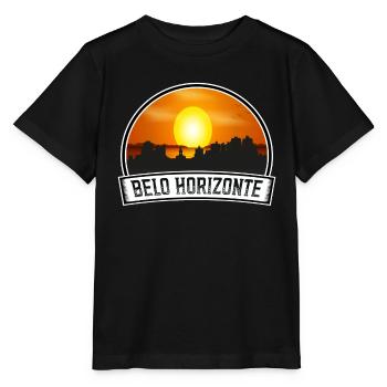 Belo Horizonte Brésil Skyline Vintage Sunset Trave - T-shirt bio MINI CREATOR Stanley/Stella Enfant - noir - Devant - Mikhail (115cm)
