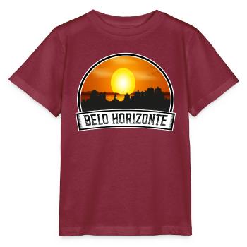 Belo Horizonte Brésil Skyline Vintage Sunset Trave - T-shirt bio MINI CREATOR Stanley/Stella Enfant - bordeaux - Devant - Kain (125cm)