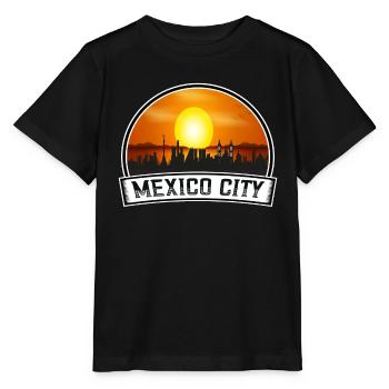 Mexico City Mexico Skyline Vintage Sunset Travel S - Stanley/Stella MINI CREATOR Kids’ T-Shirt - black - Front - Mikhail (115cm)